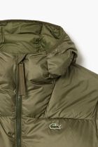Short Water-Repellent Hooded Puffed Jacket