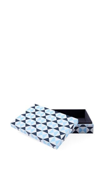 JNR LACQUER BOWTIE BOX - LARGE - BLUEBLACKWHITE