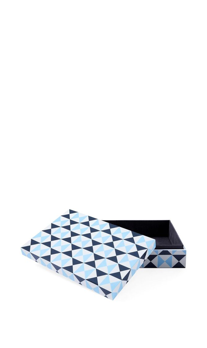 JNR LACQUER BOWTIE BOX - LARGE - BLUEBLACKWHITE JNR LACQUER BOWTIE BOX - LARGE - BLUEBLACKWHITE