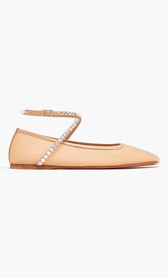 Ane Mesh Crystal Flat Mesh Latte + White Crystals