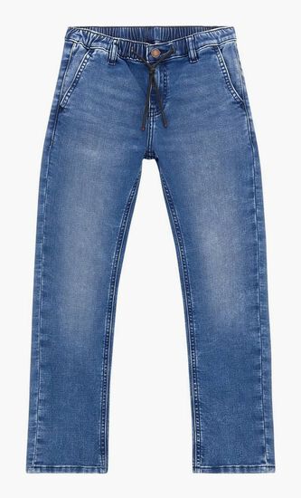KNIT DENIM CHINO JOGGER PANTS