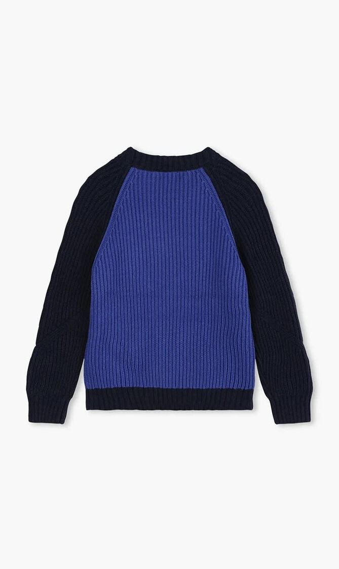 Logo Embroidered Colour Block Jumper