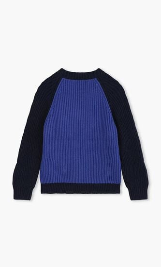 Logo Embroidered Colour Block Jumper