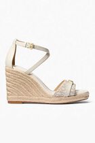 Mandy Signature Logo And Leather Wedge