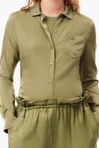 Fluid Ribbed Collar Shirt