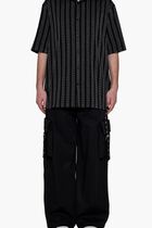 BUCKLES COT CARGO PANT BLACK NO COLOR BUCKLES COT CARGO PANT BLACK NO COLOR