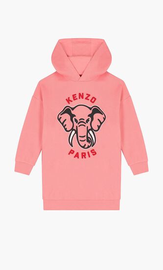 HOODED DRESS ROBE MAILLE