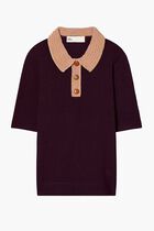 Crochet Collar Knit Polo