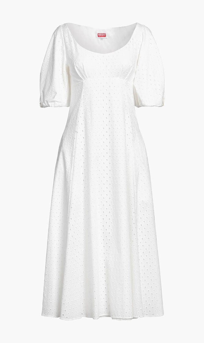 Eyelet Midi Dress