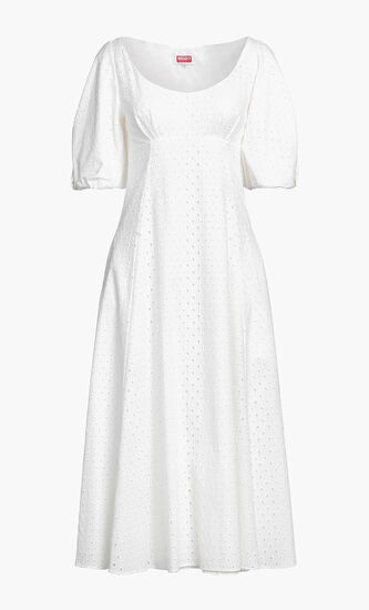 Eyelet Midi Dress