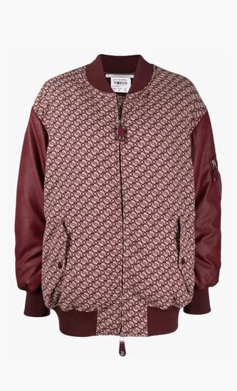 Logo Jacquard Bomber Jacket