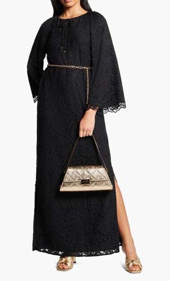 FLORAL LACE V NECK KAFTAN