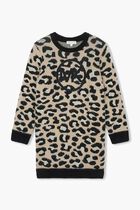 Metallic Leopard Jacquard Dress