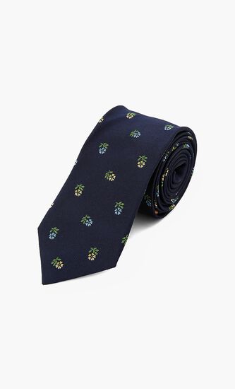 Floral Print Silk Tie