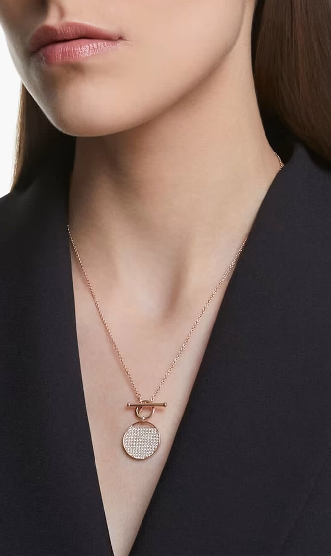 SJC GINGER NECKLACE T BAR CRY/ROS