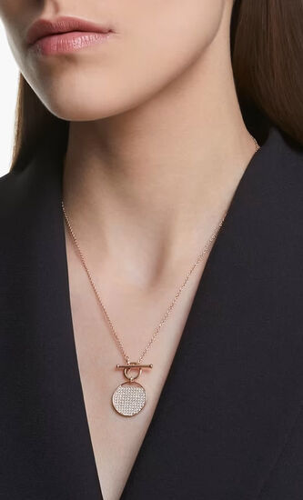 SJC GINGER NECKLACE T BAR CRY/ROS