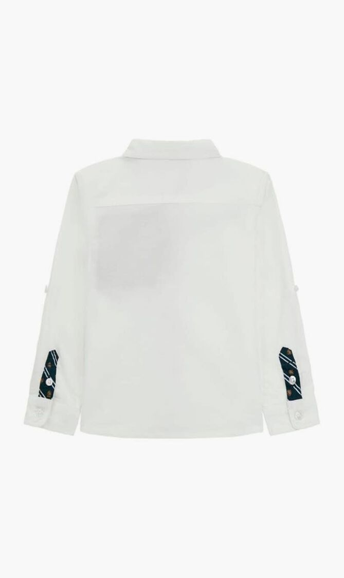 Shirt with Embroidered Logo Accent