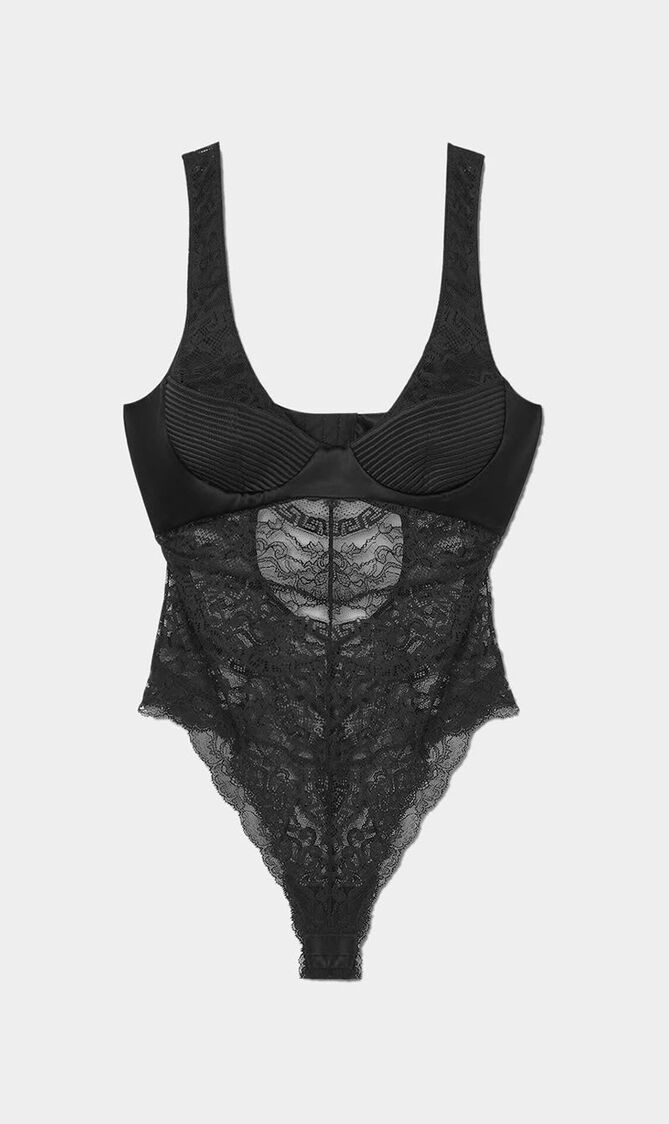 UNDERWEAR ROBE LACE GREKA SAKAE + SATIN STRETCH MICRODOLLY