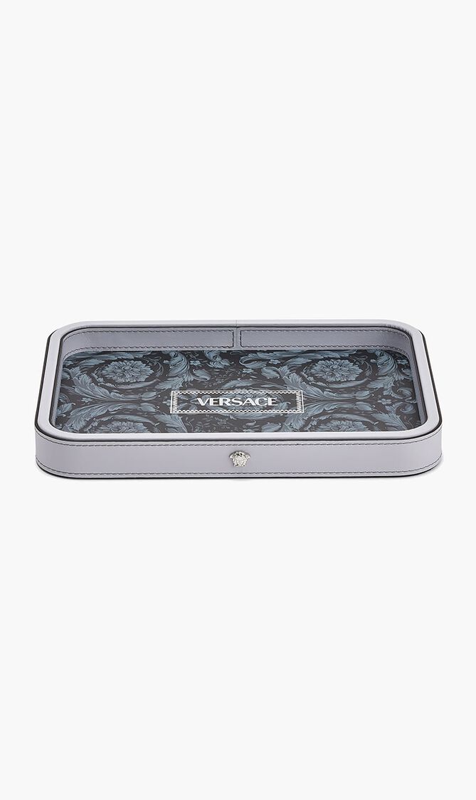 Home Grey Tray with Barocco pattern