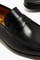 Penny-slot Leather Loafers