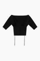 STRETCH WOOL GABARDINE TOP