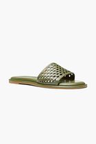 Saylor Hand Woven Leather Slide Sandal