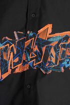 GRAF COUPE OVER SHIRT BLACK FLUO ORANGE