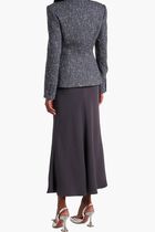 BLUE BOUCLE MIDI DRESS