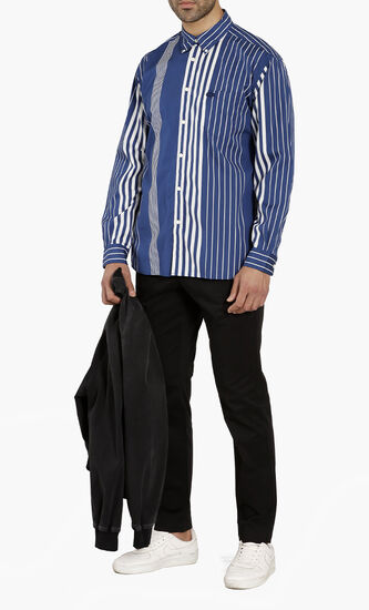 Relaxed Fit Stripes Long Sleeves Shirt
