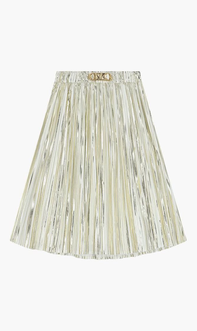 Logo Pleated Skirt