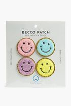 FOUR SMILEY FACES PATCH PACK