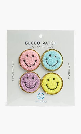 FOUR SMILEY FACES PATCH PACK