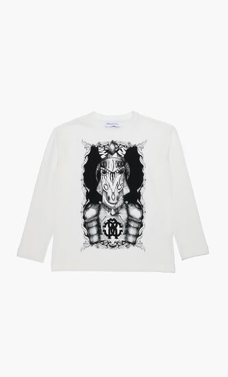 Zebra Knight Print T-shirt
