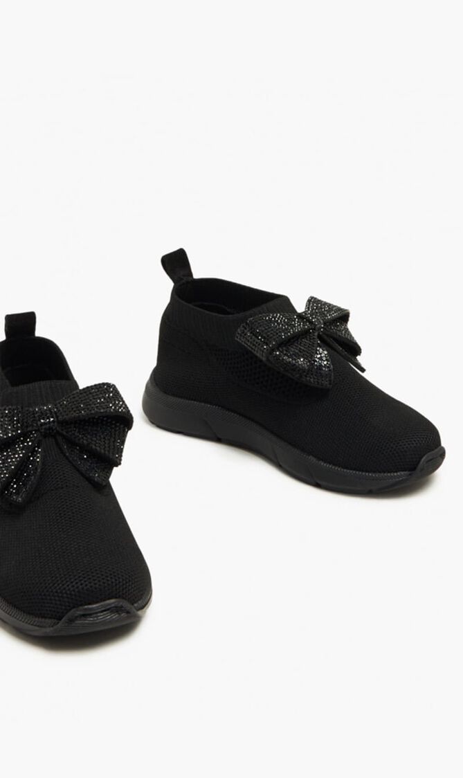 KNITTED SNEAKERS WITH RESTRAINT BOW KNITTED SNEAKERS WITH RESTRAINT BOW