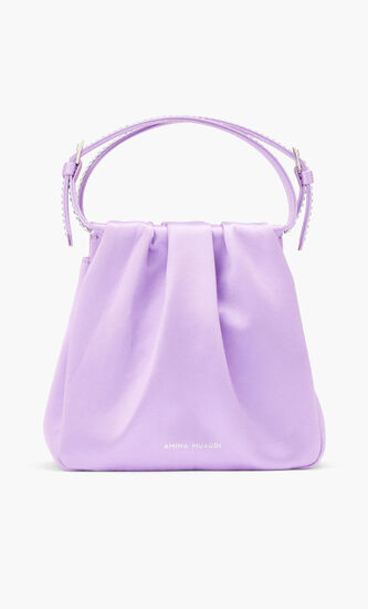 VITTORIA CRYSTAL SATIN VIOLET + WHITE CRYSTALS + SILVER HARDWARE