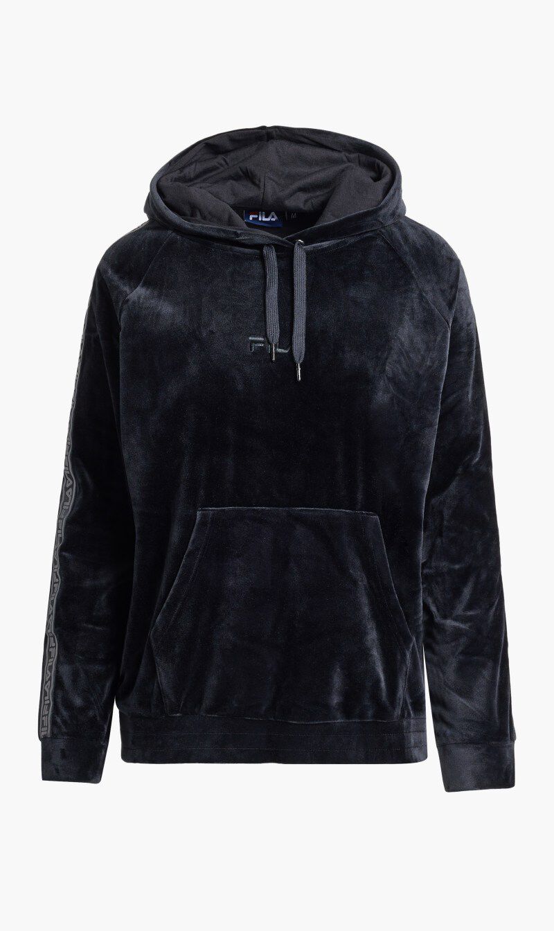 Fila tape velour overhead hoodie shop