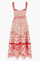 RIVER RIDE RED MIDI DRESS