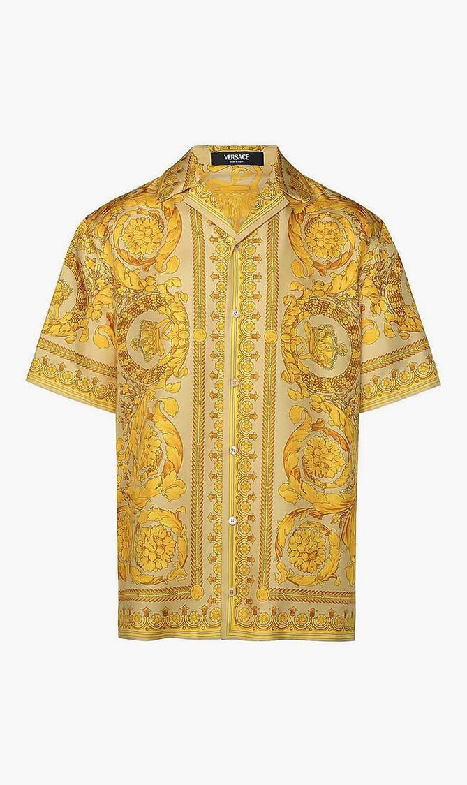 Informal Shirt Silk Twill Fabric Barocco Print