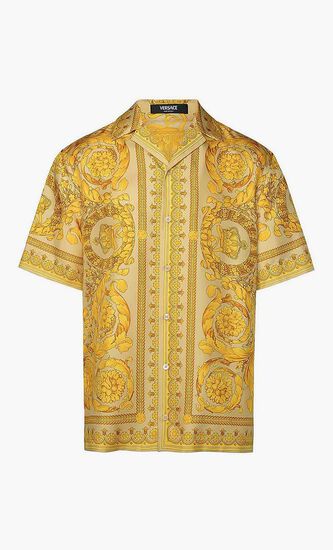Informal Shirt Silk Twill Fabric Barocco Print
