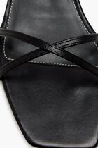 LEATHER CROSSOVER SANDALS