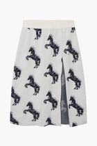 PIXEL HORSE WOOL JAQUARD SKIRT
