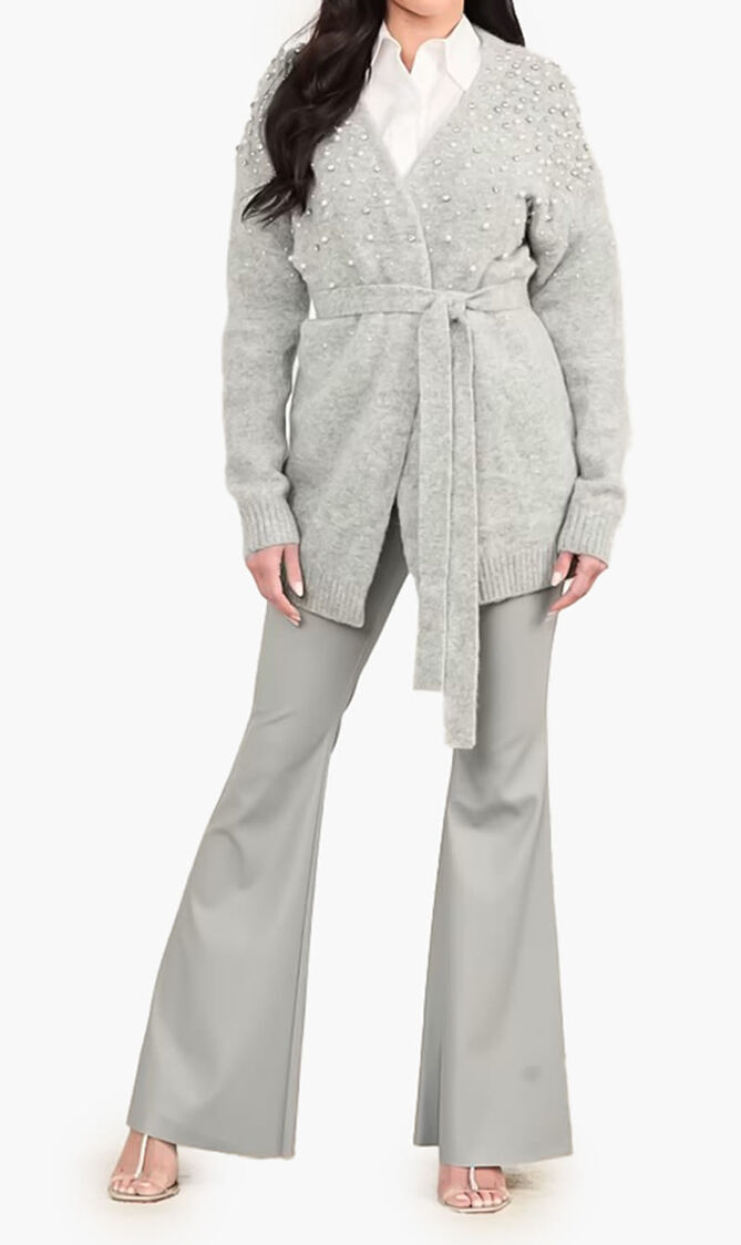 Sibilla Belted Embellished Cardigan