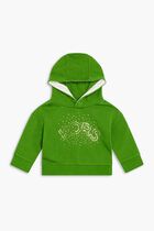 Logo Print Embellished Cotton Sweatshirt