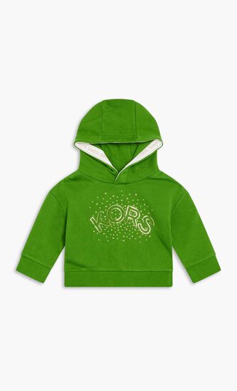 Logo Print Embellished Cotton Sweatshirt