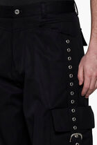 BUCKLES COT CARGO PANT BLACK NO COLOR BUCKLES COT CARGO PANT BLACK NO COLOR