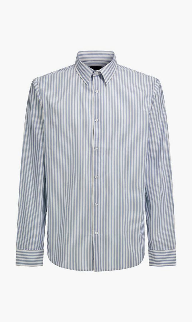 JOE IT COLLAR NOTCHE - DOUBLE FACE STRIPED POPELINE