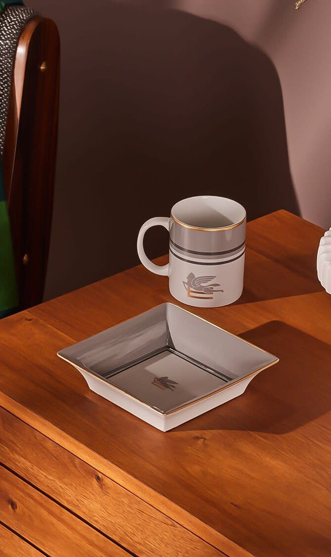 Pegaso Trinket Tray Square Small Grey