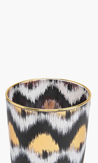 LMS IKAT GOLD GLASS TUMBLER - BLACK GOLD