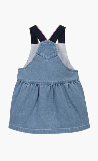 DENIM DUNGAREE DRESS