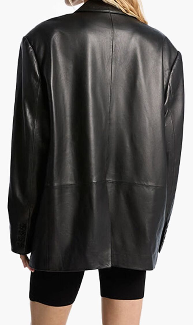 Oversized Leather Blazer